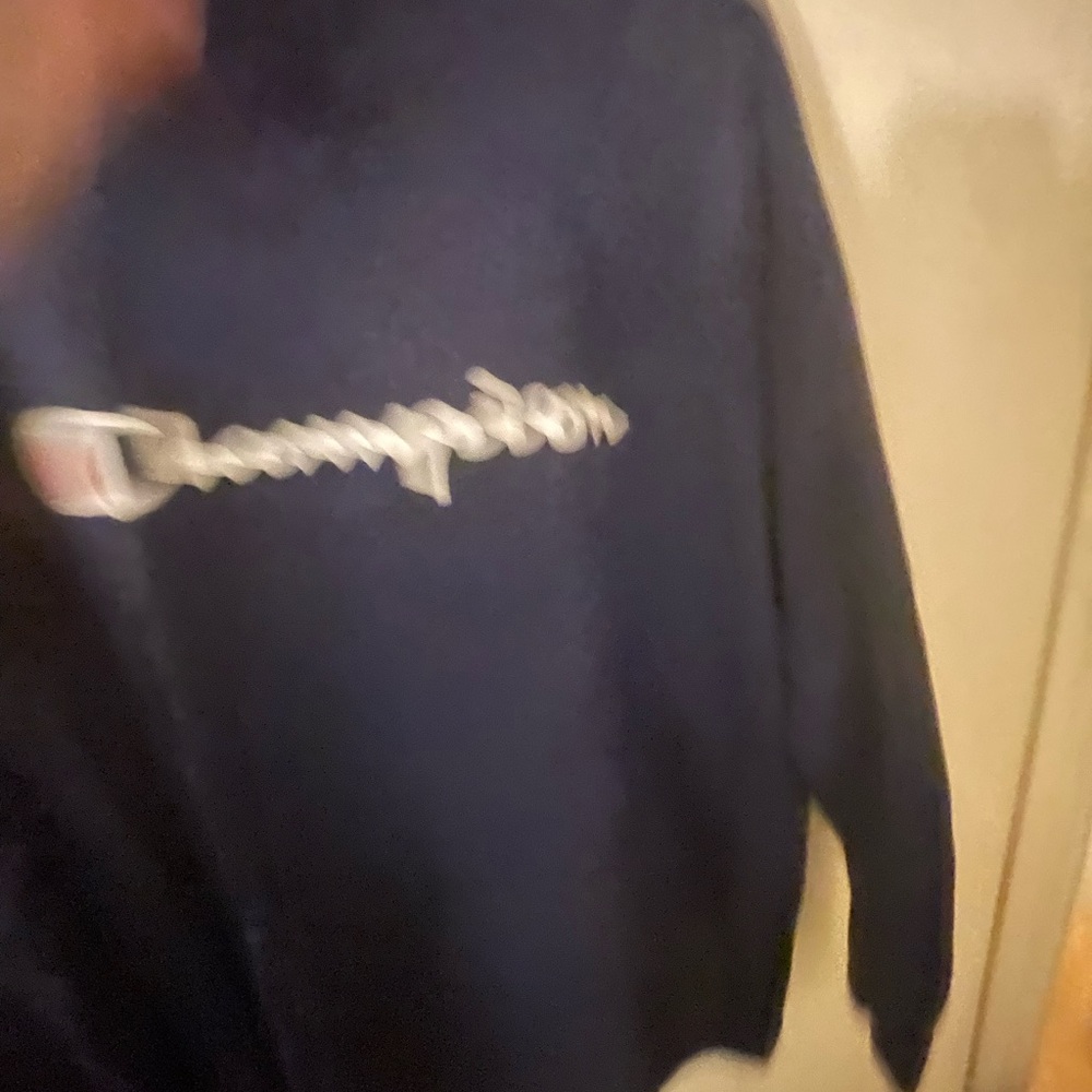 Champion Men's Dark Blue Hoodie